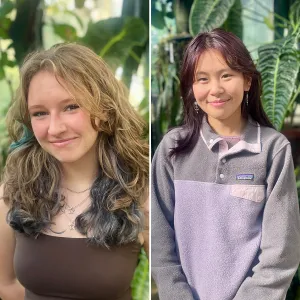 portraits of two students side by side