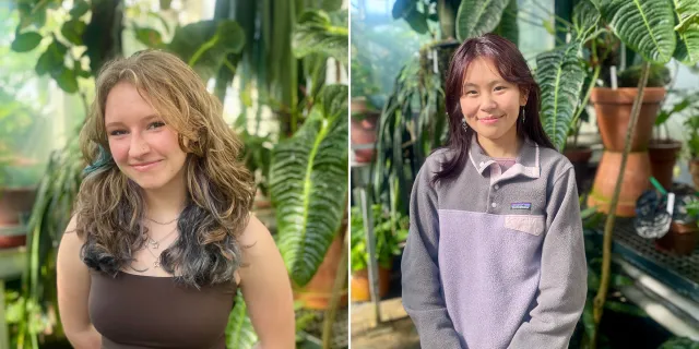 two portraits of conservation interns